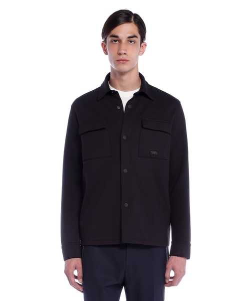 Straight-cut long-sleeve shirt