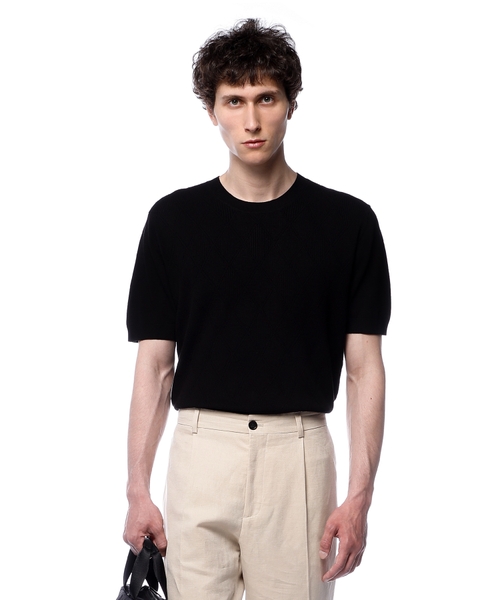 Джемпер с короткими рукавами и узорами