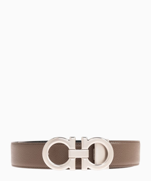 Gancini buckle reversible belt