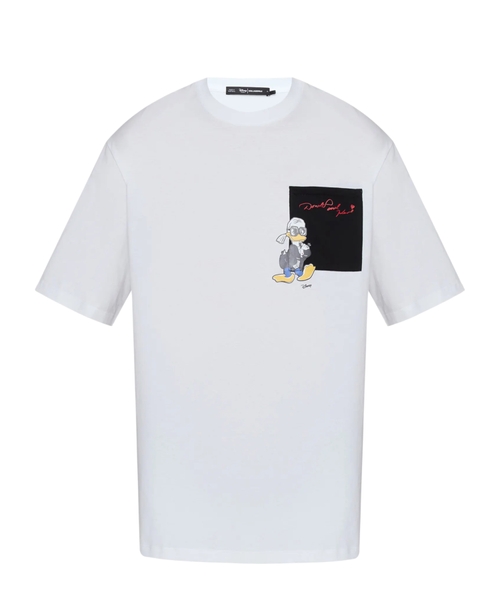 Donald Duck printli pambıq T-shirt