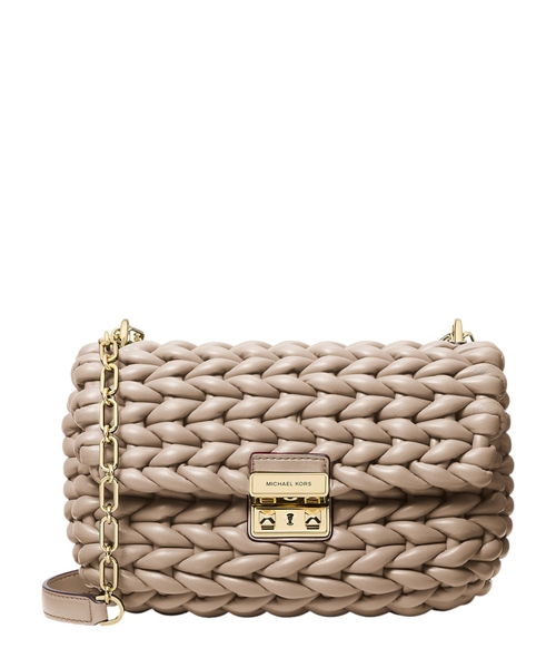 Tribeca large hand-braided leather shoulder bag