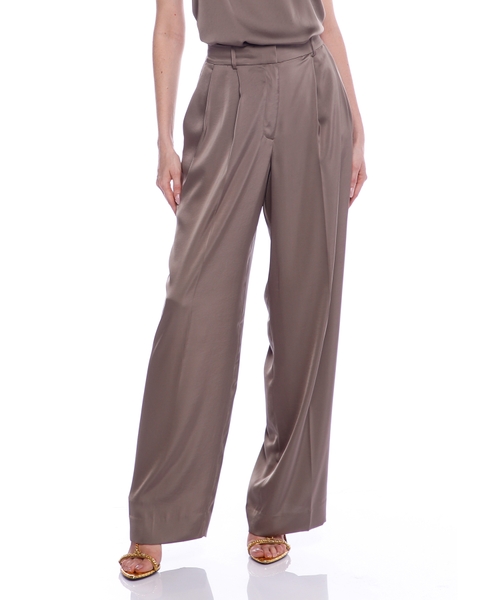 Drapey satin wide leg pants