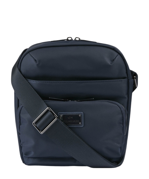 Dəri detallı neylon messenger çanta