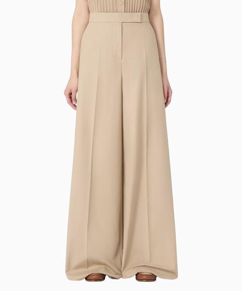 Wide-fit cotton trousers