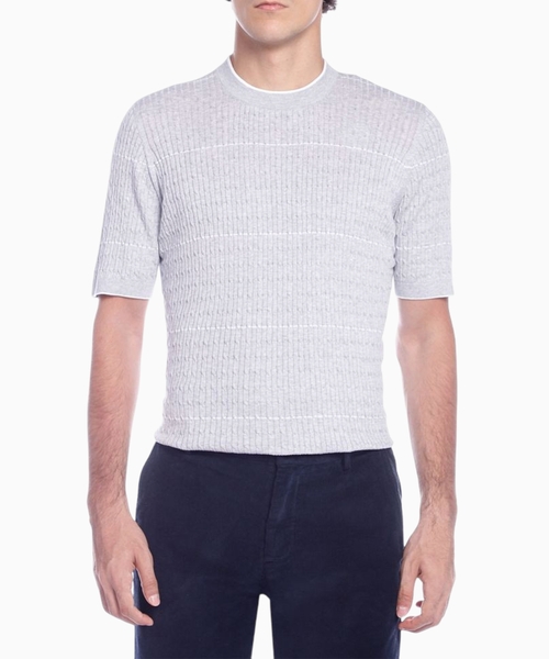 Striped knit T-shirt