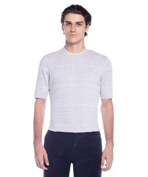 Striped knit T-shirt