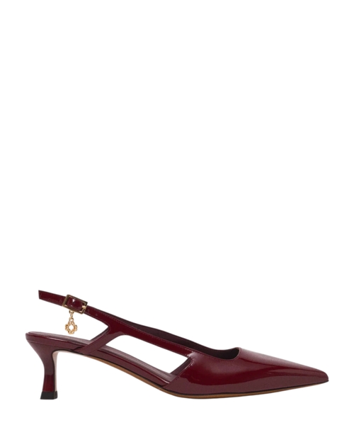 Туфли-слингбэки из лакированной кожи