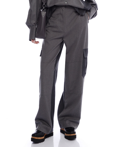 Wool straight-leg trousers