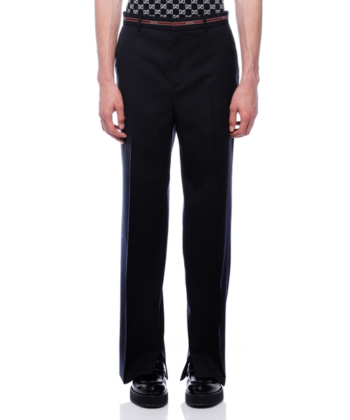 Шерстяные брюки с логотипом