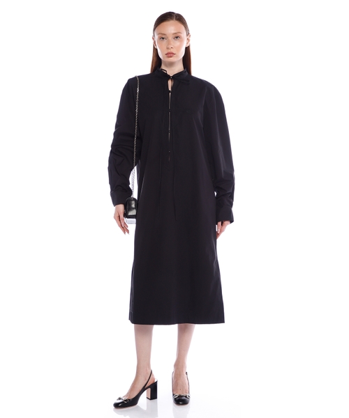 Хлопковое платье-поплин с ремнем Horsebit