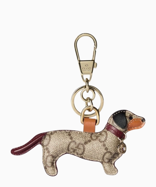 Dog-shaped bag charm