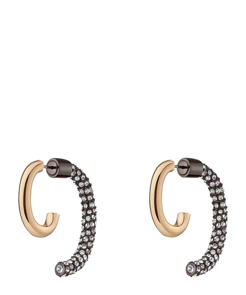Mini Pave Luna earrings