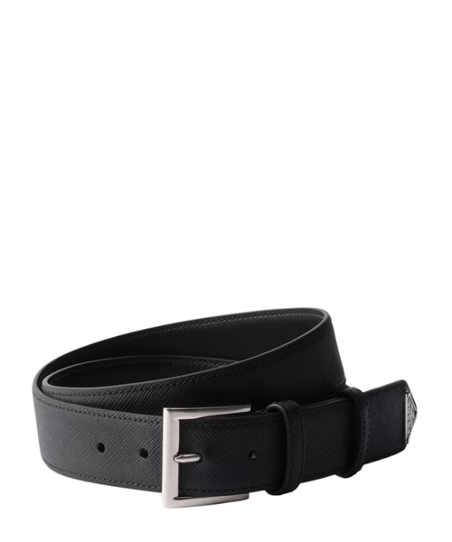 Saffiano leather belt