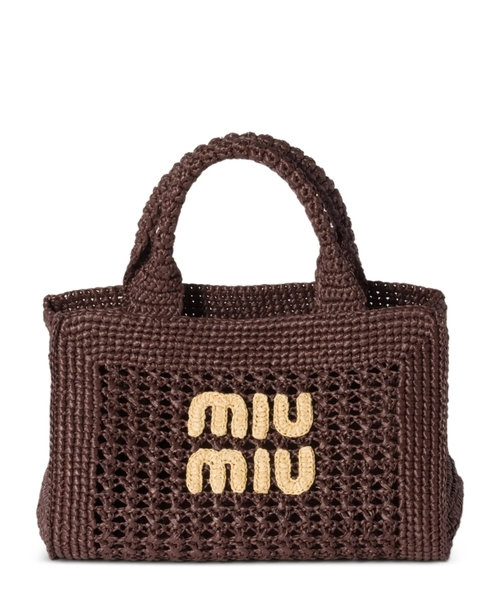 Сумка из пряжи с эффектом рафии