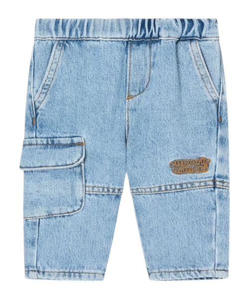 Denim jeans with an elasticated waist
