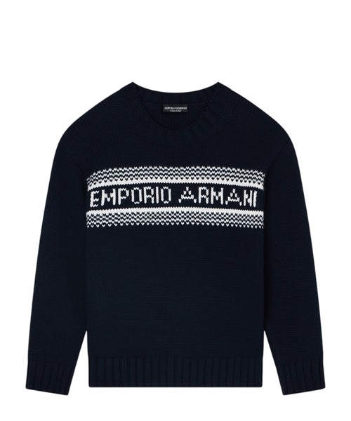 Wool jumper with logo