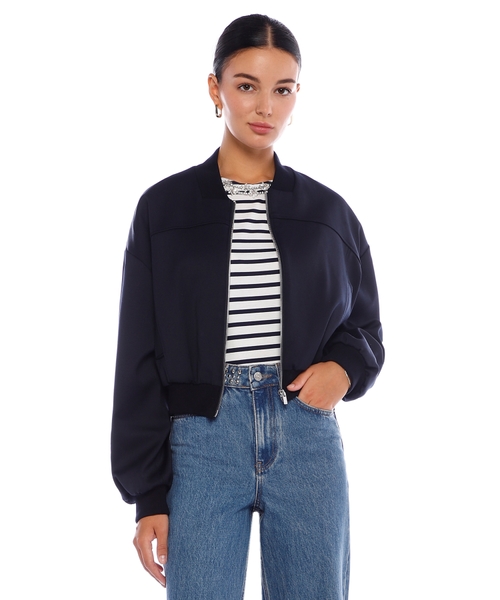 Укороченная куртка бомбер