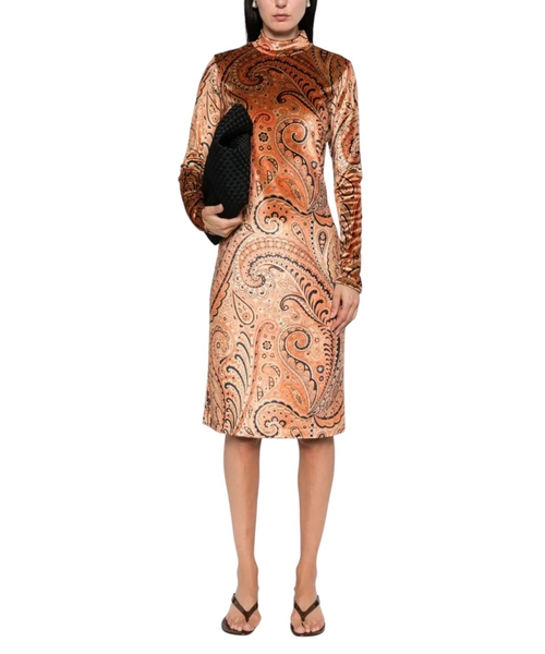 Платье миди с принтом пейсли