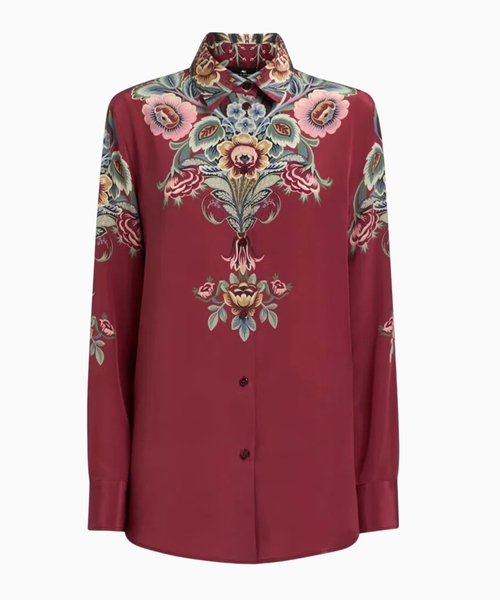 Printed silk shirt
