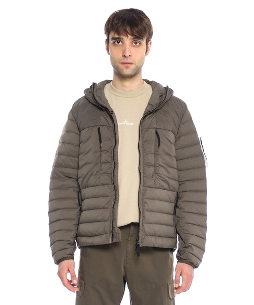 Quilted jacket with logo detail
