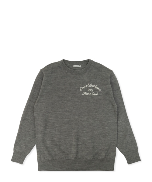 Wool jumper with embroidered logo