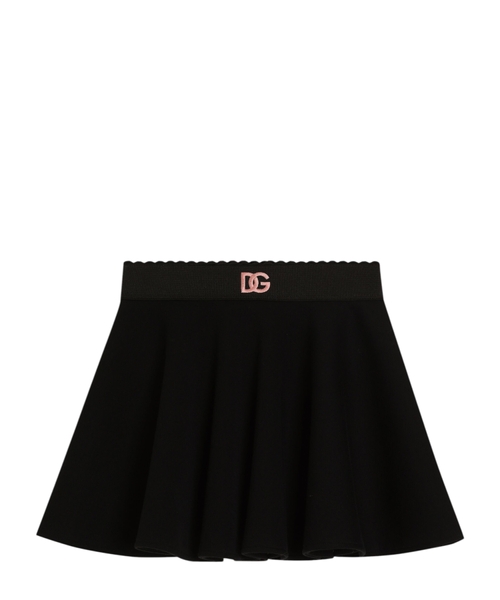 Плиссированная юбка с вышитым логотипом