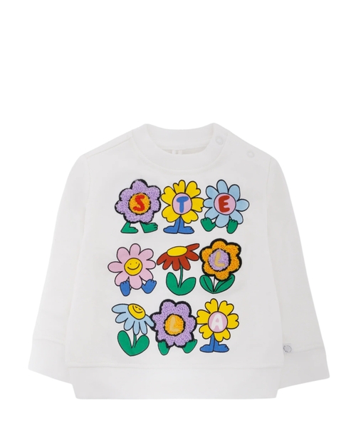 Sweatshirt with flowers print