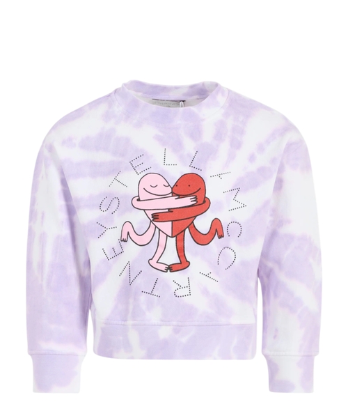 Earth Friends graphic tie-dye sweatshirt