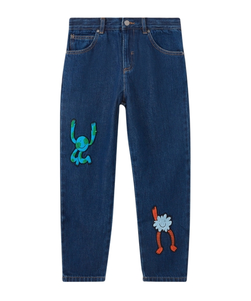 Earth Friends  jeans with applique on pocket