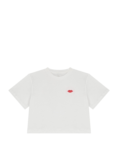 Lip-print cotton top
