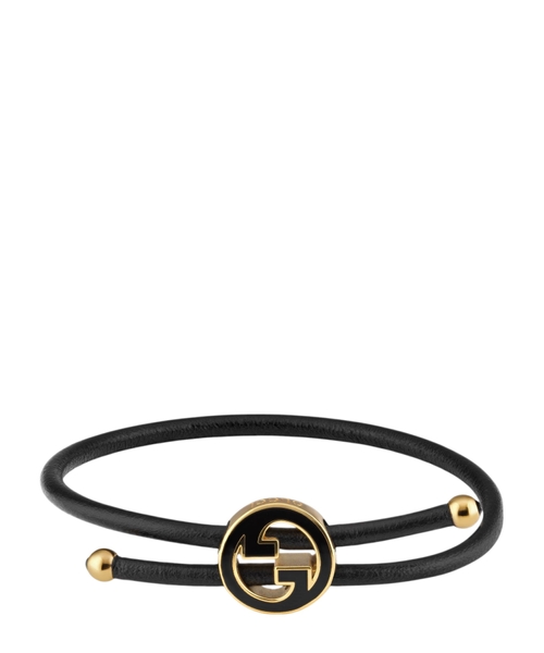 Bracelet with enamel Round Interlocking G