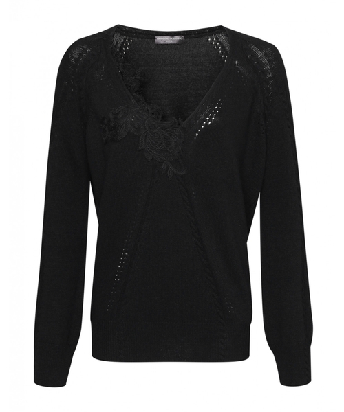 Кружевной пуловер