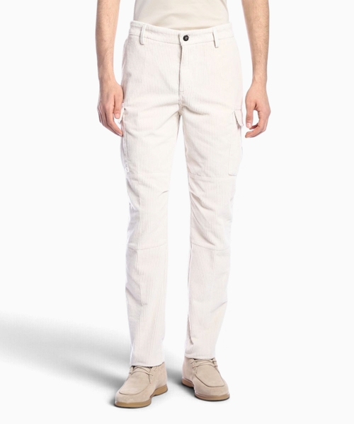 Straight-leg velvet trousers