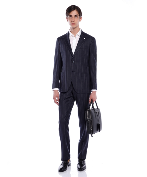 Striped wool suit