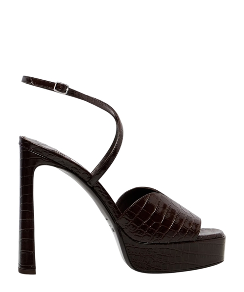 Karli 125 croc-effect platform sandals