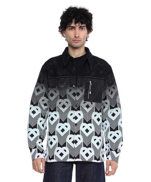 Gradient monogram jacket