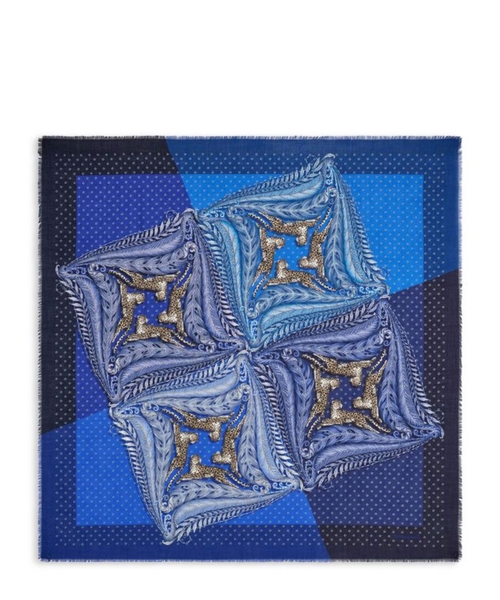 Кашемировая шаль с принтом Madras