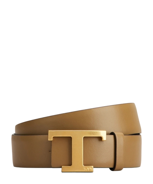 Reversible belt in leather