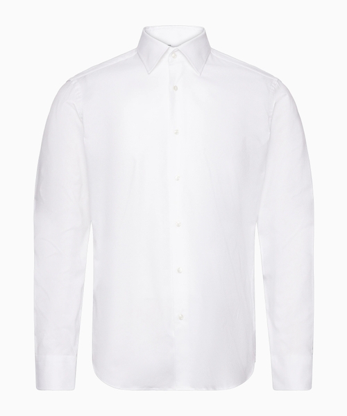 Regular-fit shirt in Easy-Iron structured stretch cotton