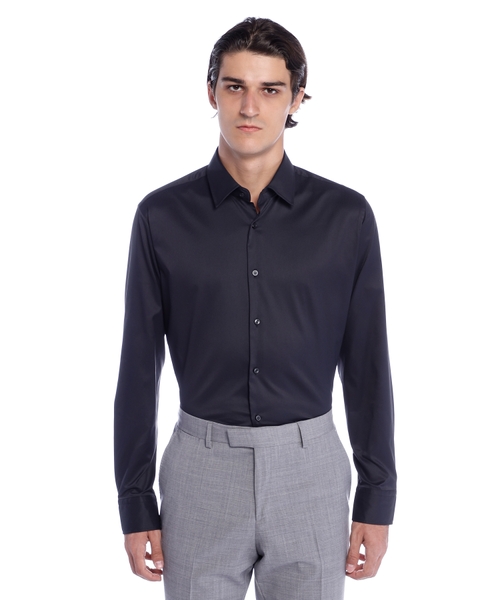 Рубашка прямого кроя из эластичного твила