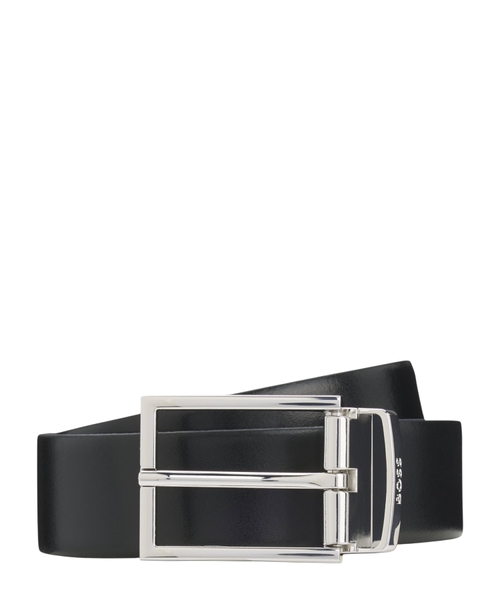 Reversible belt in leather
