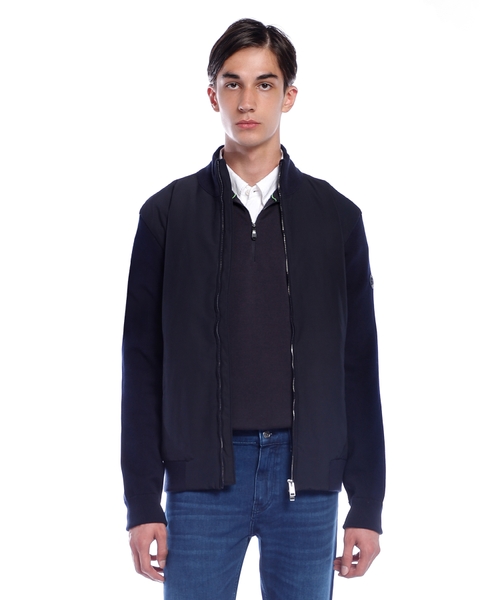 Double B monoqramlı düz biçimli gödəkçə