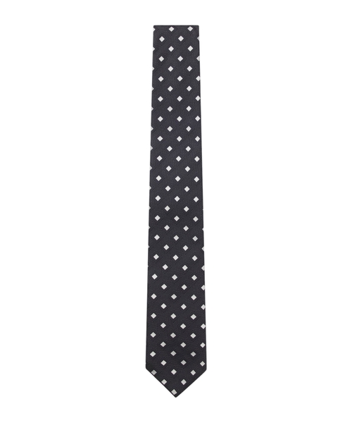 Silk-blend tie with jacquard pattern