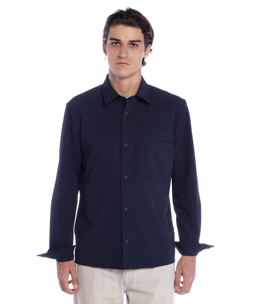 Relaxed-fit shirt in performance-stretch twill