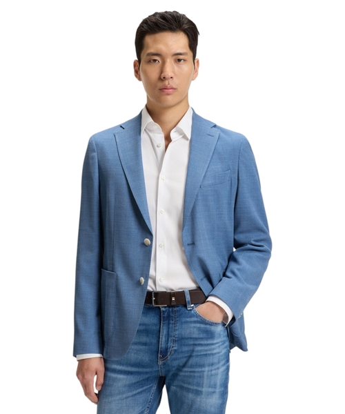 Slim-fit jacket in comfort-stretch cloth