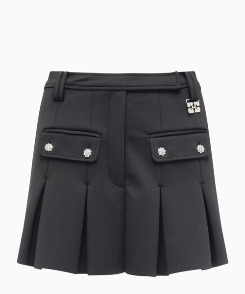 Pleated mini skirt
