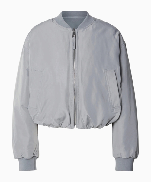 Bomber jacket with zip closure