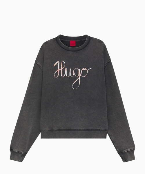 Cotton-Terry sweatshirt with logo print