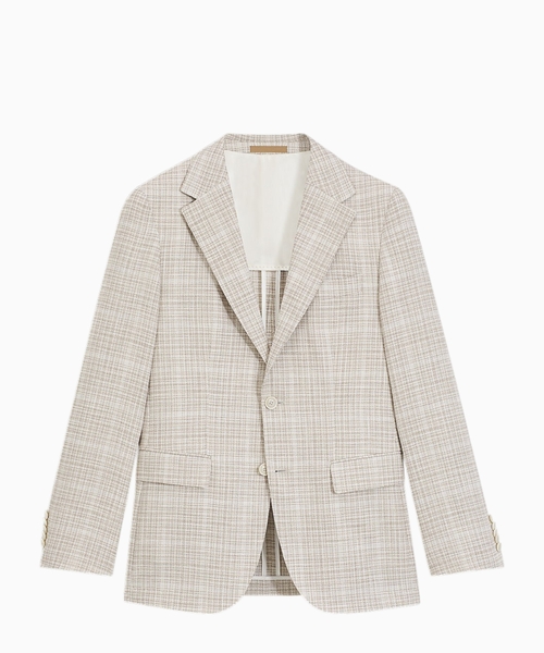 Regular-fit blazer in checked cloth