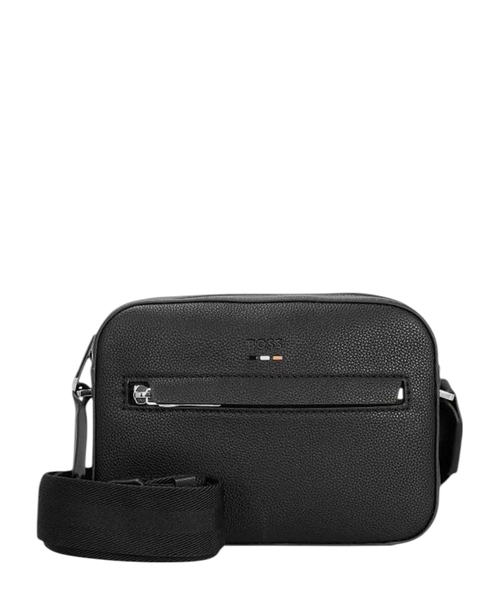 Textured eco leather crossbody bag